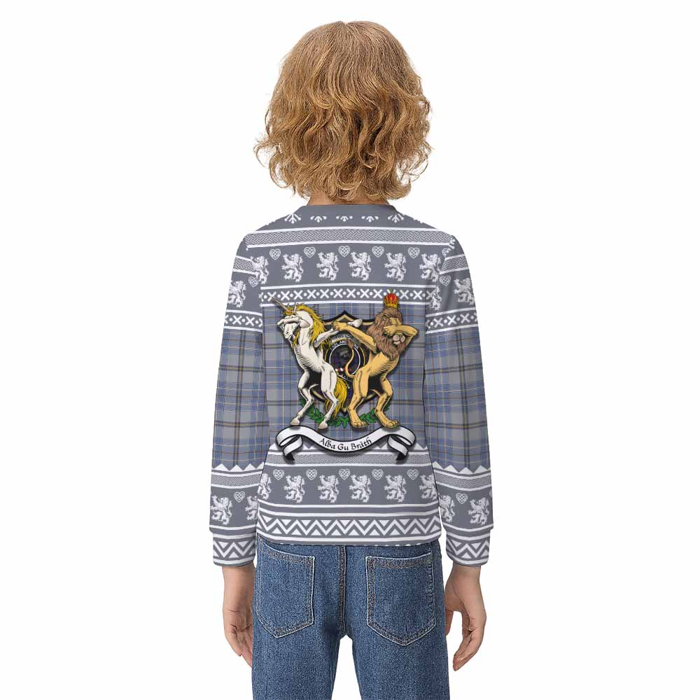 Tweedie Clan Tartan Crest Christmas Kid Ugly Sweatshirt Coat of Arms Funny Style - Tartan Vibes Clothing