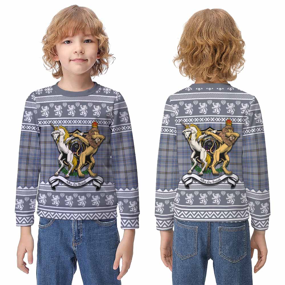 Tweedie Clan Tartan Crest Christmas Kid Ugly Sweatshirt Coat of Arms Funny Style - Tartan Vibes Clothing