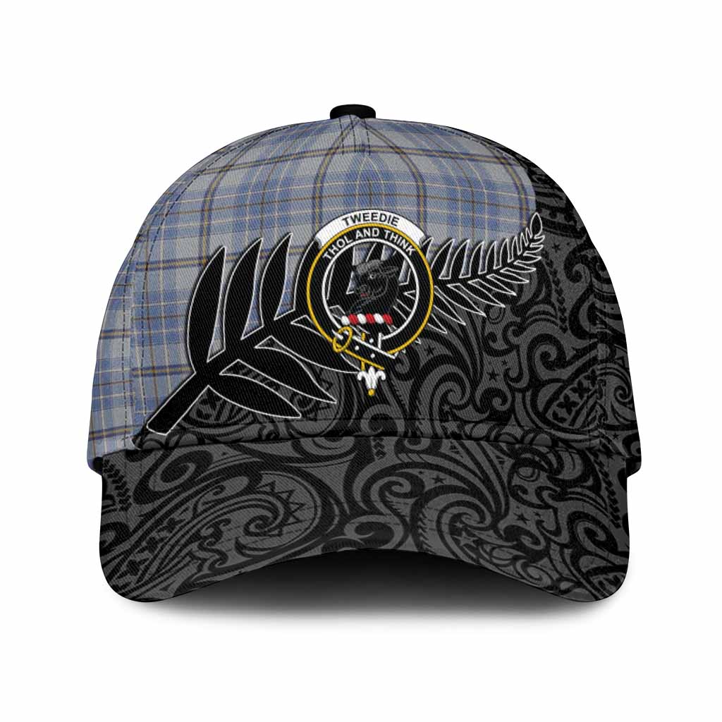 Tweedie Crest Tartan Classic Cap with New Zealand Silver Fern Half Style