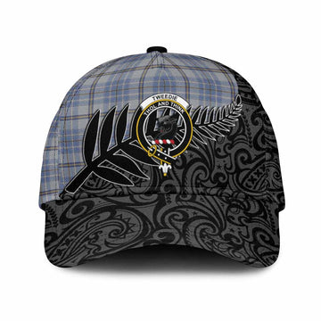 Tweedie Crest Tartan Classic Cap with New Zealand Silver Fern Half Style