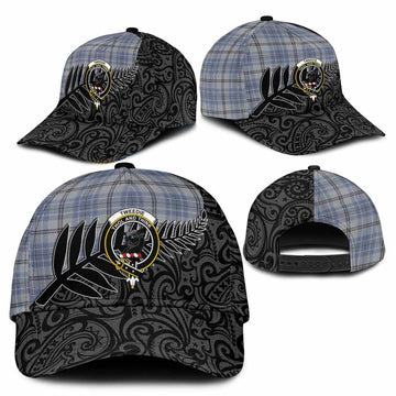 Tweedie Crest Tartan Classic Cap with New Zealand Silver Fern Half Style