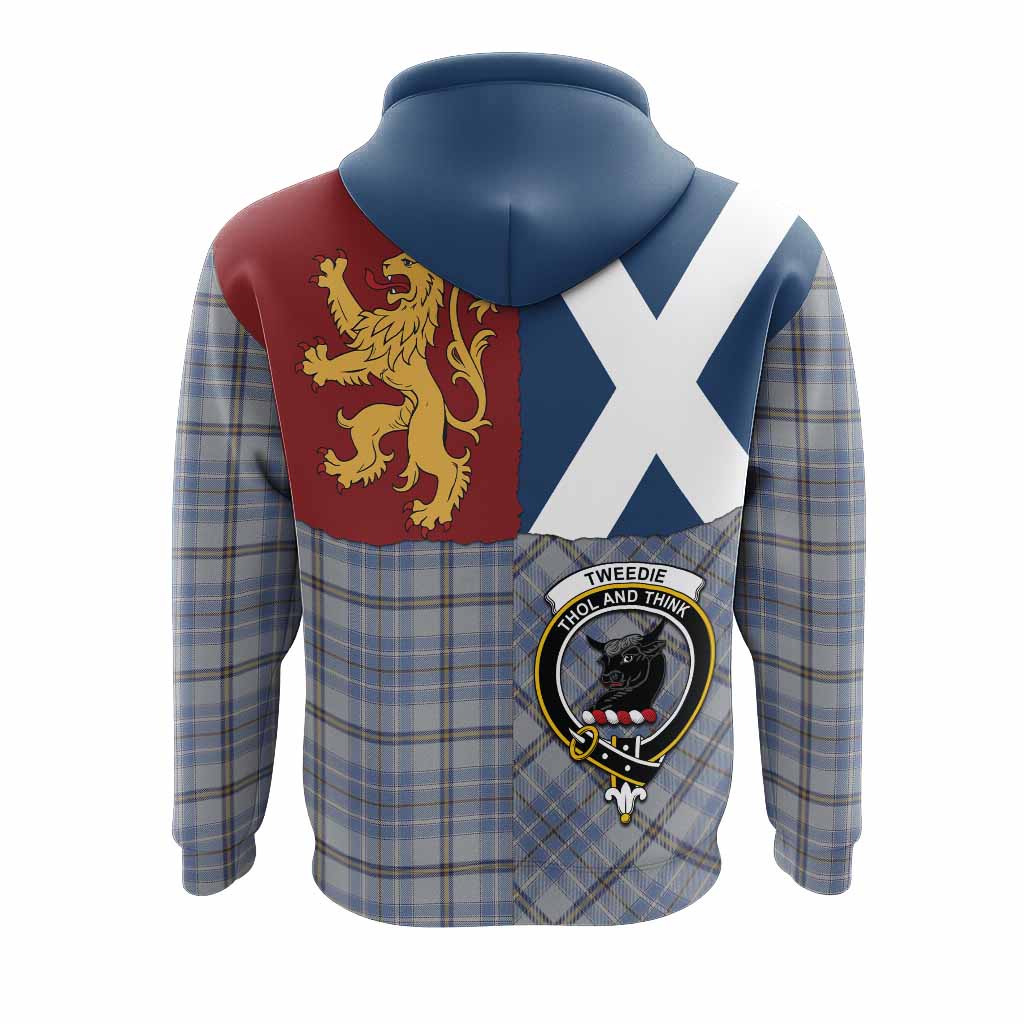 Tweedie Crest Tartan Hoodie with Lion Rampant Saltire Style