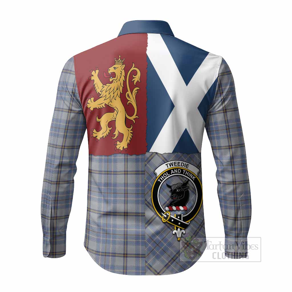 Tweedie Crest Tartan Long Sleeve Button Shirts with Lion Rampant Saltire Style