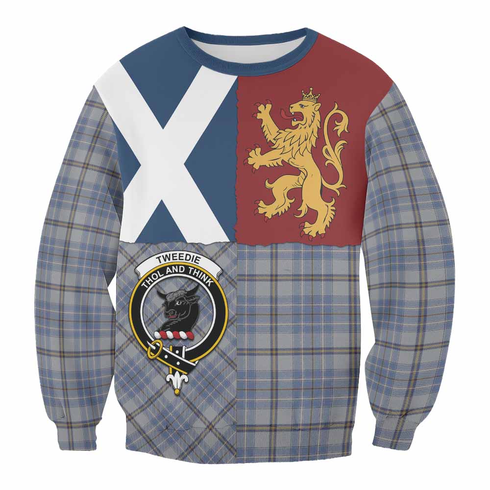 Tweedie Crest Tartan Sweatshirt with Lion Rampant Saltire Style