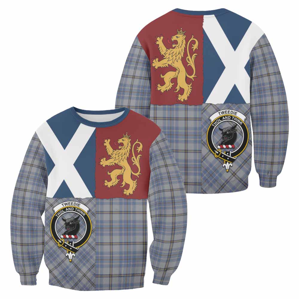 Tweedie Crest Tartan Sweatshirt with Lion Rampant Saltire Style