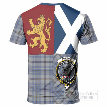 Tweedie Crest Tartan T-Shirt with Lion Rampant Saltire Style