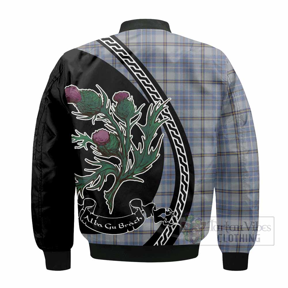 Tweedie Family Crest Tartan Bomber Jacket Alba Thistle Inspired - Tartan Vibes Clothing