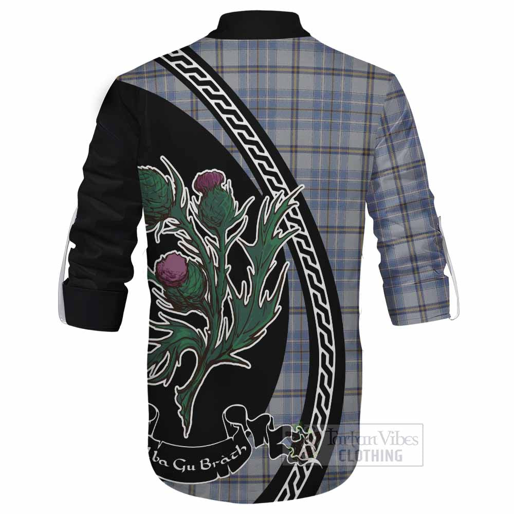 Tweedie Family Crest Tartan Ghillie Shirt Alba Thistle Inspired - Tartan Vibes Clothing