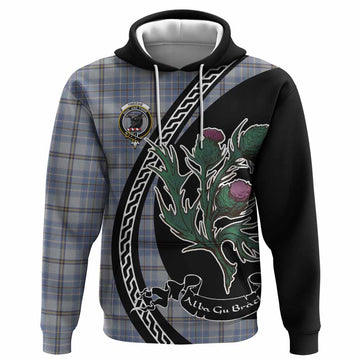 Tweedie Family Crest Tartan Hoodie Alba Thistle Inspired