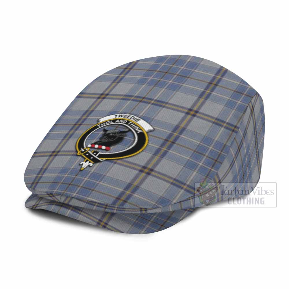 Tweedie Family Crest Tartan Jeff Cap, Tartan Flat Cap