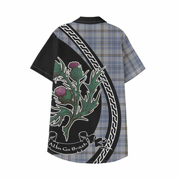 Tweedie Family Crest Tartan Kid Hawaiian Shirt Alba Thistle Inspired - Tartan Vibes Clothing