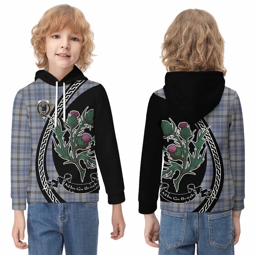 Tweedie Family Crest Tartan Kid Hoodie Alba Thistle Inspired - Tartan Vibes Clothing