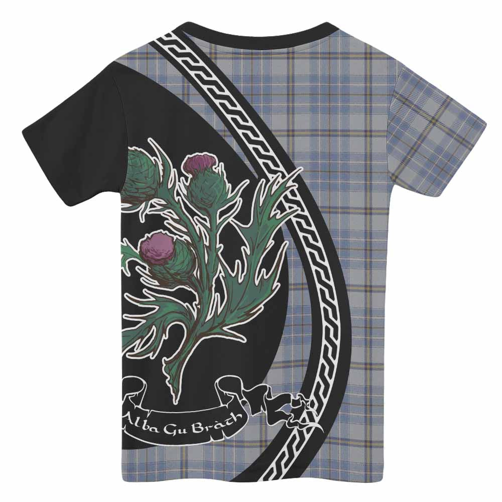Tweedie Family Crest Tartan Kid T-shirt Alba Thistle Inspired - Tartan Vibes Clothing