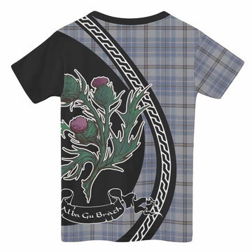 Tweedie Family Crest Tartan Kid T-shirt Alba Thistle Inspired - Tartan Vibes Clothing