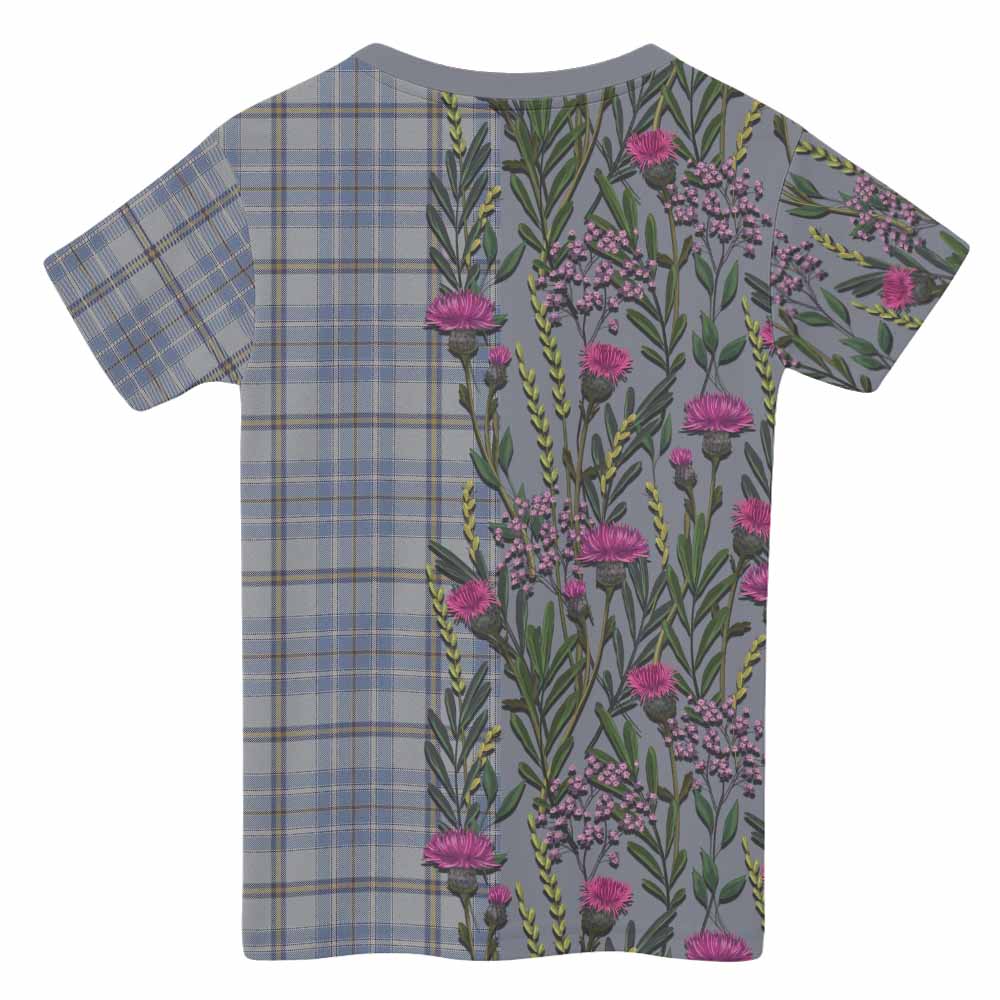 Tweedie Family Crest Tartan Kid T-shirt Scottish Thistle Flower Pattern Half Style - Tartan Vibes Clothing