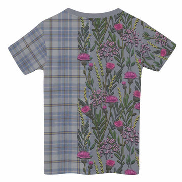 Tweedie Family Crest Tartan Kid T-shirt Scottish Thistle Flower Pattern Half Style - Tartan Vibes Clothing