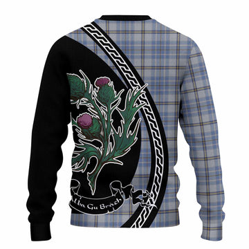 Tweedie Family Crest Tartan Knitted Sweater Alba Thistle Inspired