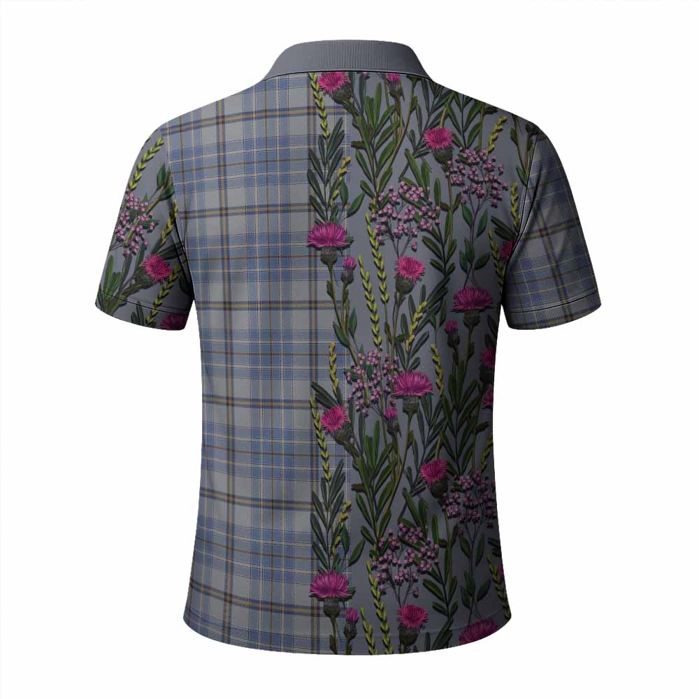 Tweedie Family Crest Tartan Polo Shirt Scottish Thistle Flower Pattern Half Style - Tartan Vibes Clothing