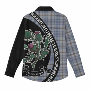Tweedie Family Crest Tartan Women Casual Shirt Alba Thistle Inspired