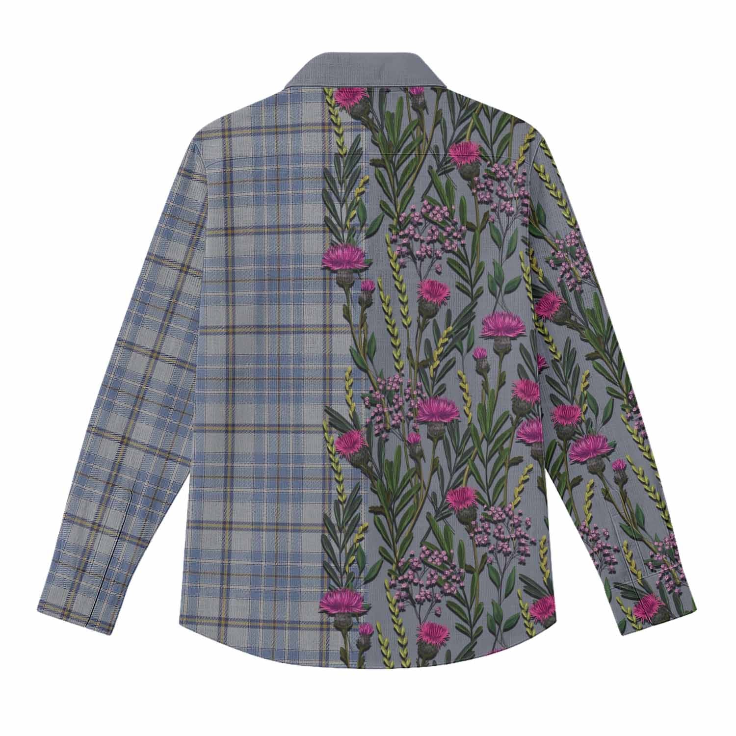 Tweedie Family Crest Tartan Women Casual Shirt Scottish Thistle Flower Pattern Half Style - Tartan Vibes Clothing