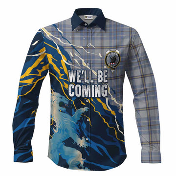 Tweedie Scotland Tartan Long Sleeve Button Shirts WC2026 Football - We'll Be Coming