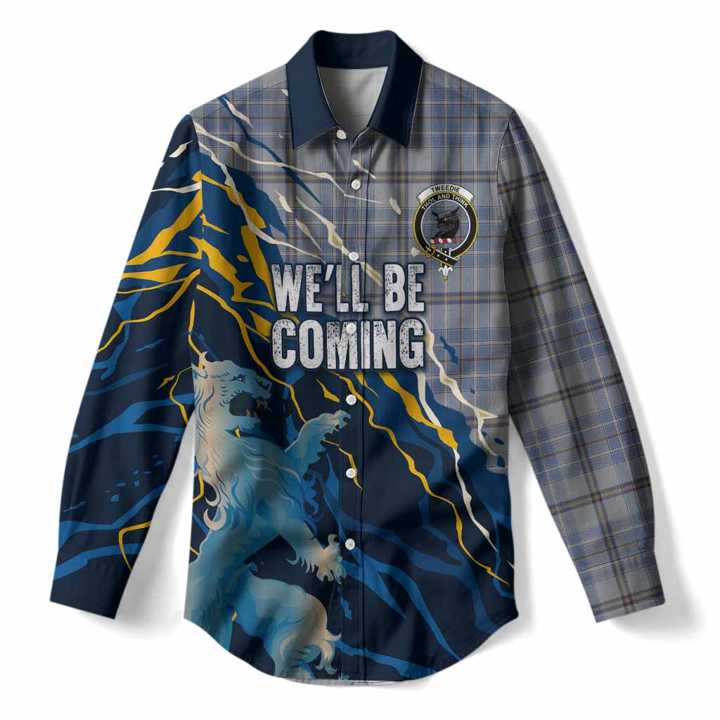 Tweedie Scotland Tartan Women Casual Shirt WC2026 Football - We'll Be Coming