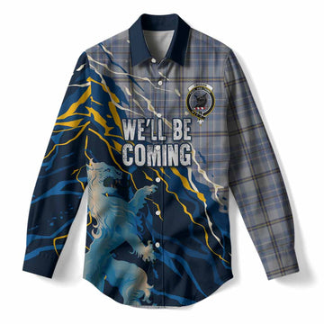 Tweedie Scotland Tartan Women Casual Shirt WC2026 Football - We'll Be Coming