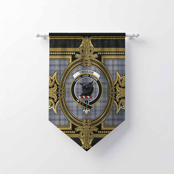 Tweedie Scottish Tartan Crest Gonfalon Royal Stylized