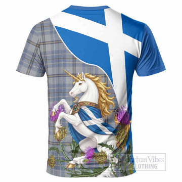 Tweedie Scottish Tartan Crest Unicorn Heritage T-Shirt - Tartan Vibes Clothing