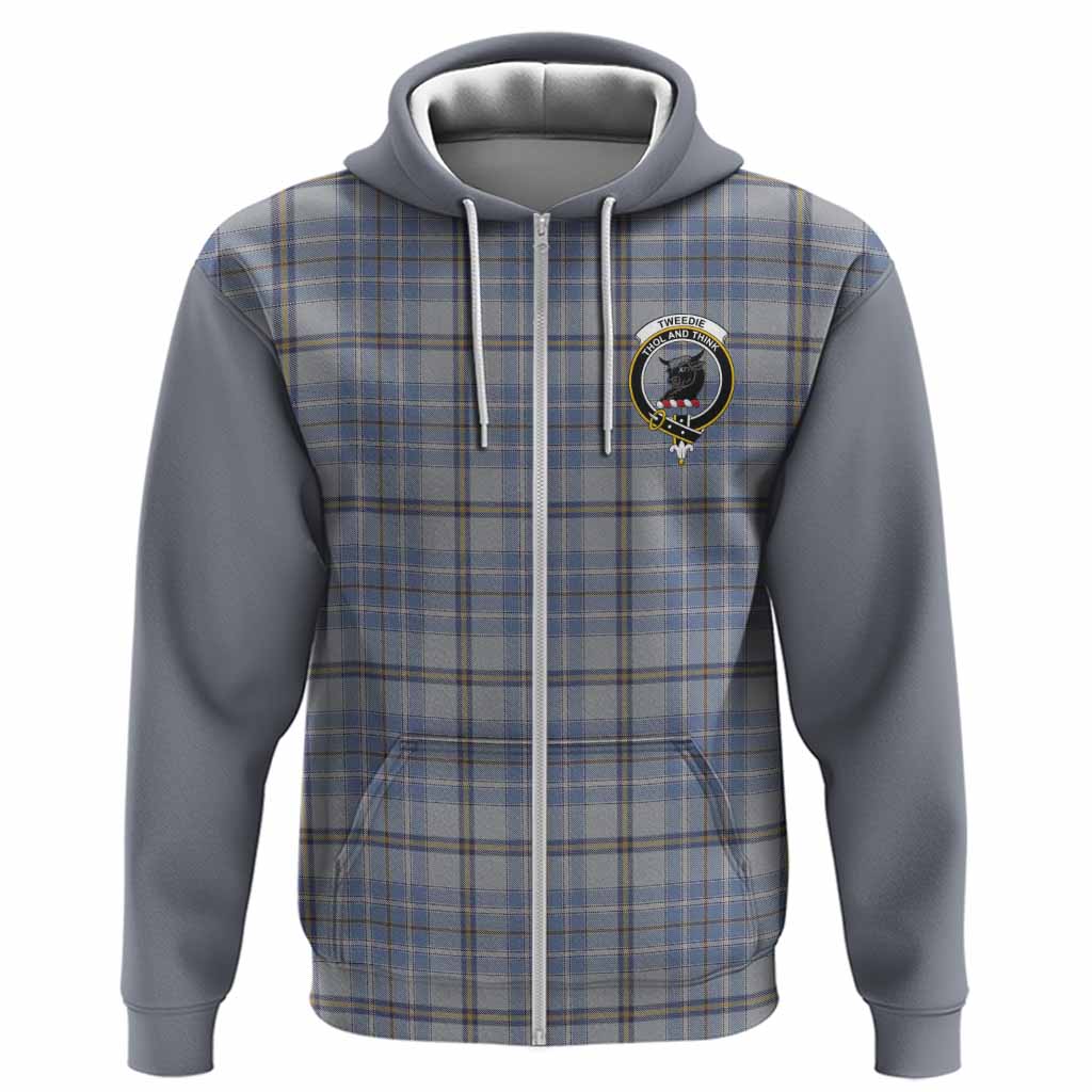 Tweedie Tartan Accent Hoodie with Family Crest