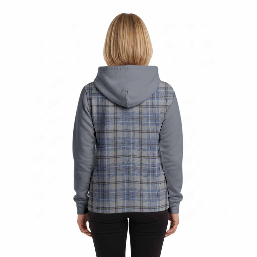 Tweedie Tartan Accent Hoodie with Family Crest