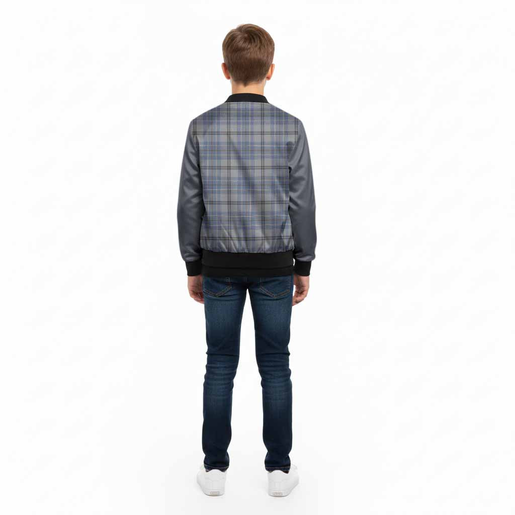 Tweedie Tartan Accent Kid Bomber Jacket with Family Crest