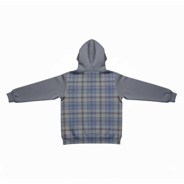 Tweedie Tartan Accent Kid Hoodie with Family Crest
