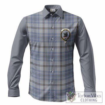 Tweedie Tartan Accent Long Sleeve Button Shirts with Family Crest