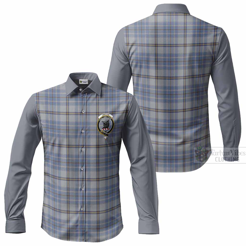 Tweedie Tartan Accent Long Sleeve Button Shirts with Family Crest