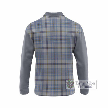 Tweedie Tartan Accent Long Sleeve Polo Shirt with Family Crest