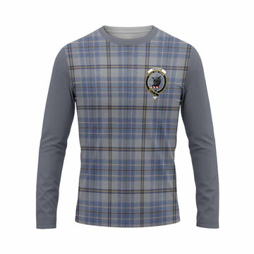 Tweedie Tartan Accent Long Sleeve T-Shirt with Family Crest