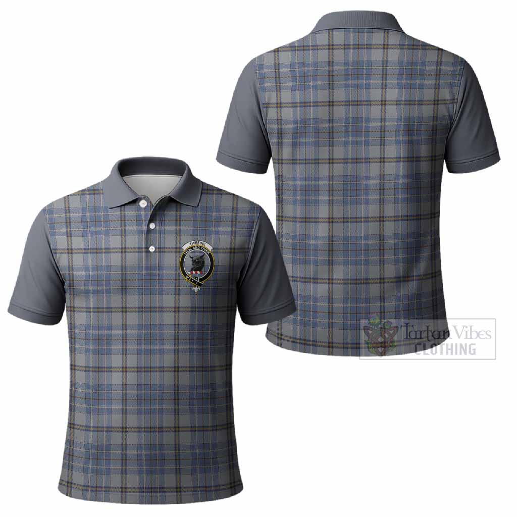 Tweedie Tartan Accent Polo Shirt with Family Crest