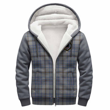 Tweedie Tartan Accent Sherpa Hoodie with Family Crest