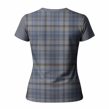 Tweedie Tartan Accent Women T shirt with Family Crest