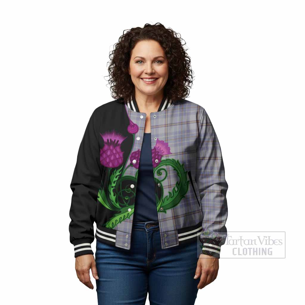 Tweedie Tartan Baseball Jacket Traditional Scottish Thistle