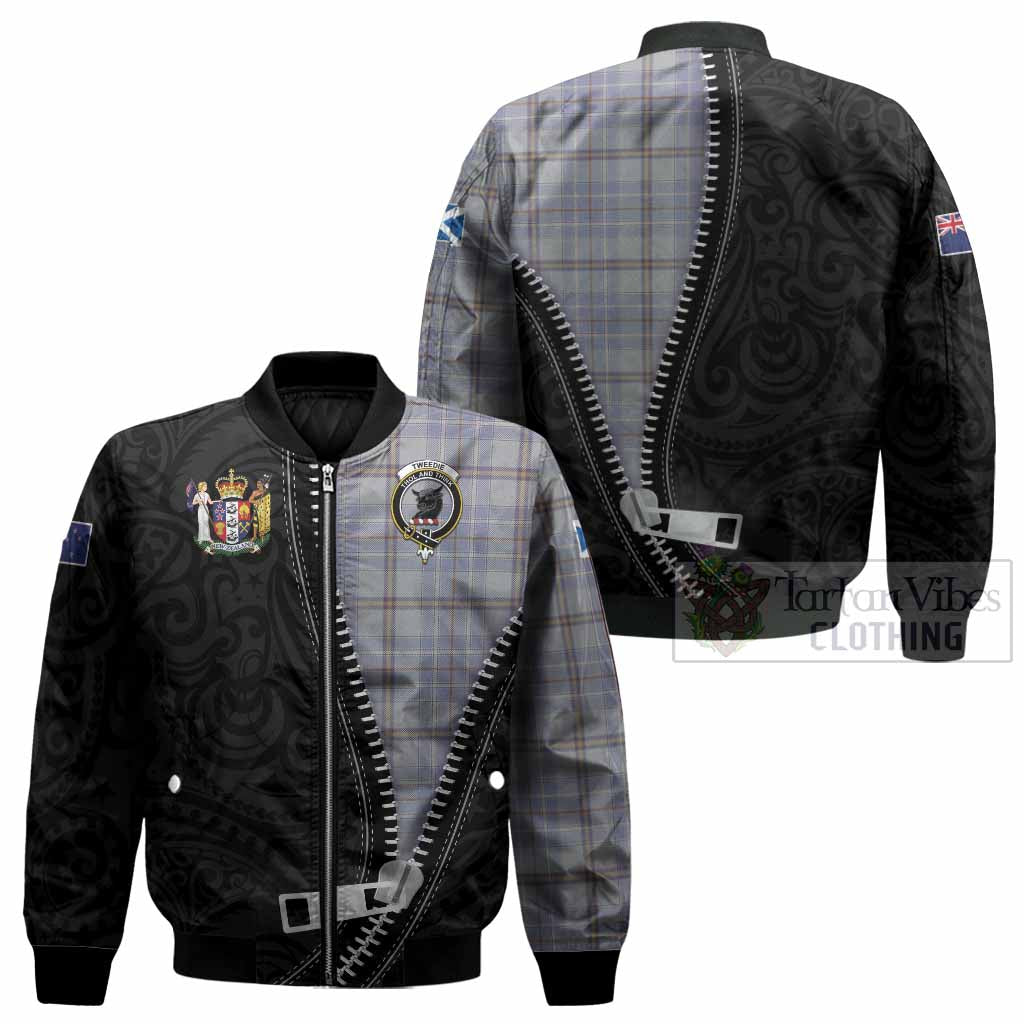 Tweedie Tartan Bomber Jacket New Zealand Pattern Unique Zipper Stylized