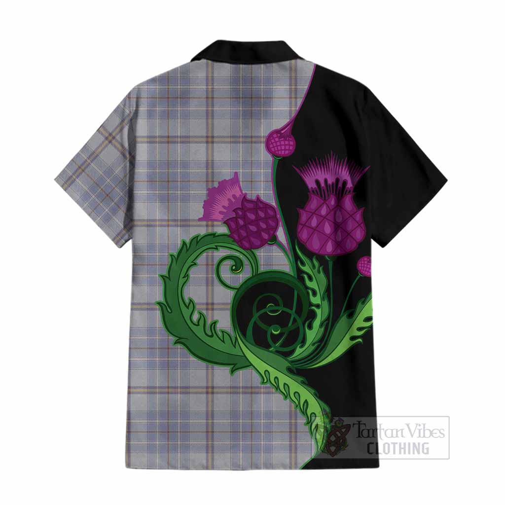 Tweedie Tartan Cotton Hawaiian Shirt Traditional Scottish Thistle