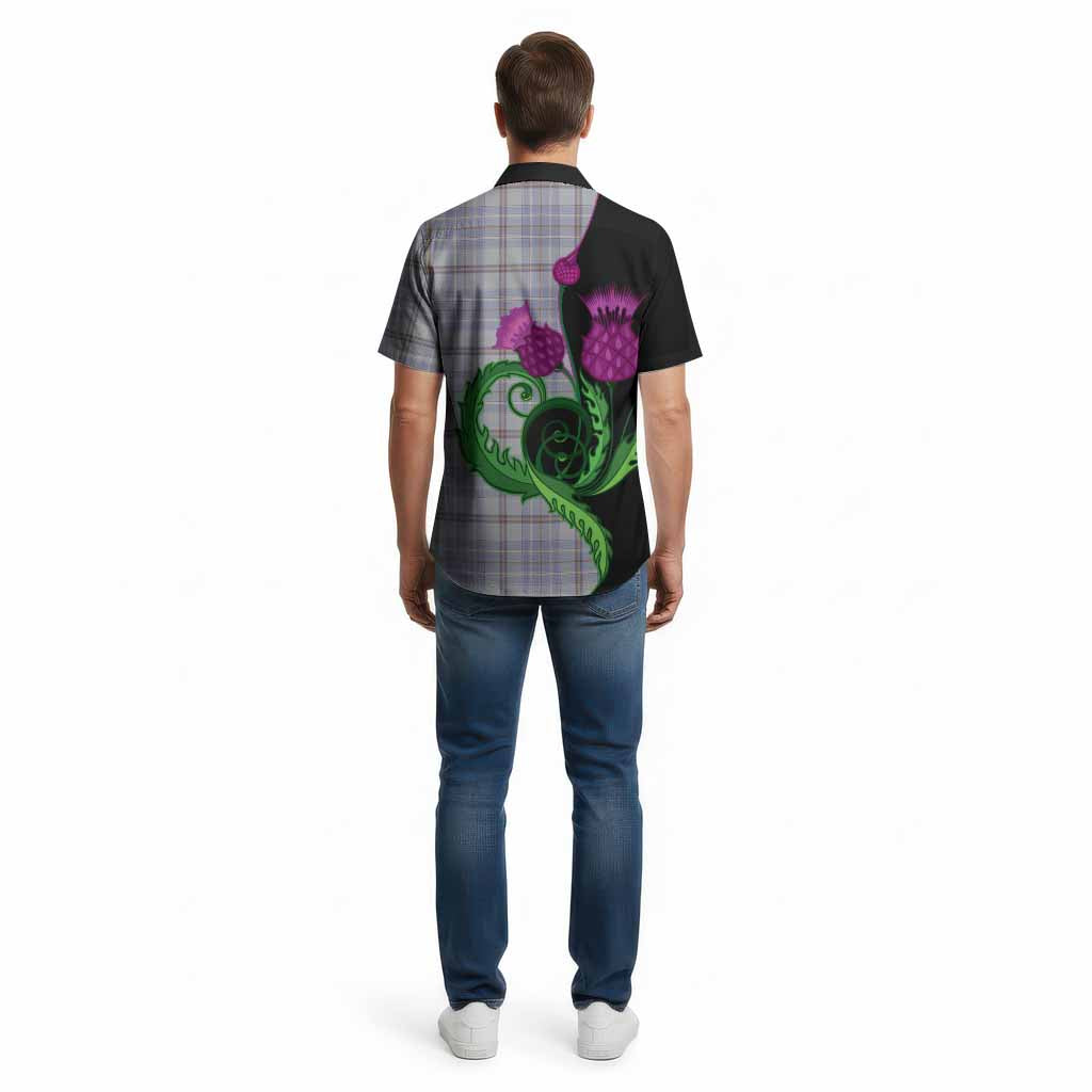 Tweedie Tartan Cotton Hawaiian Shirt Traditional Scottish Thistle