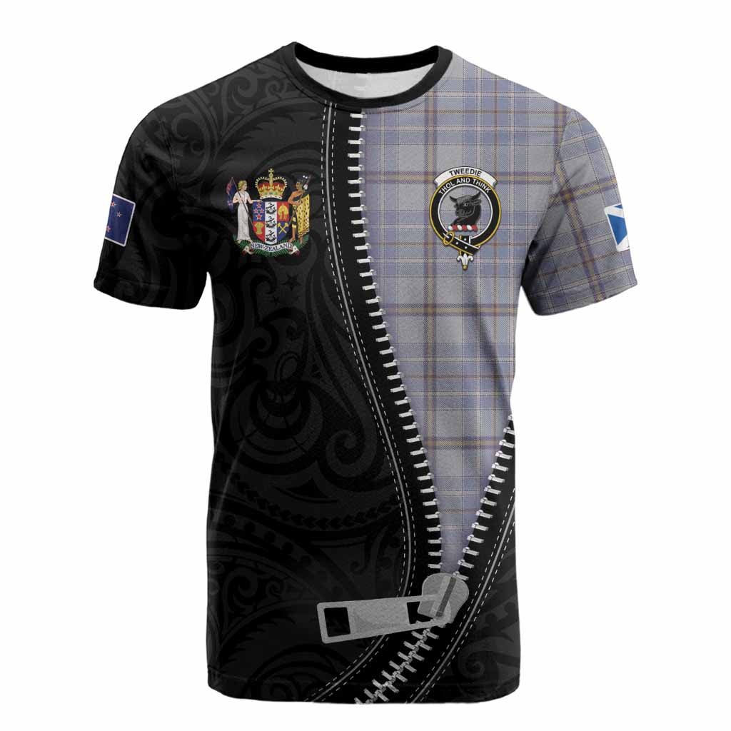 Tweedie Tartan Cotton T-shirt New Zealand Pattern Unique Zipper Stylized
