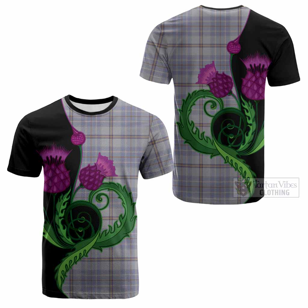 Tweedie Tartan Cotton T-shirt Traditional Scottish Thistle