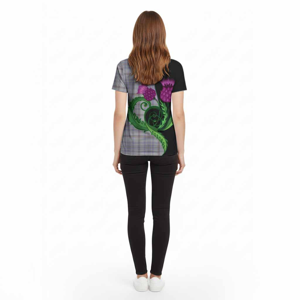 Tweedie Tartan Cotton T-shirt Traditional Scottish Thistle