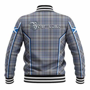 Tweedie Tartan Crest Baseball Jacket Scotland Coat of Arm Flag Style