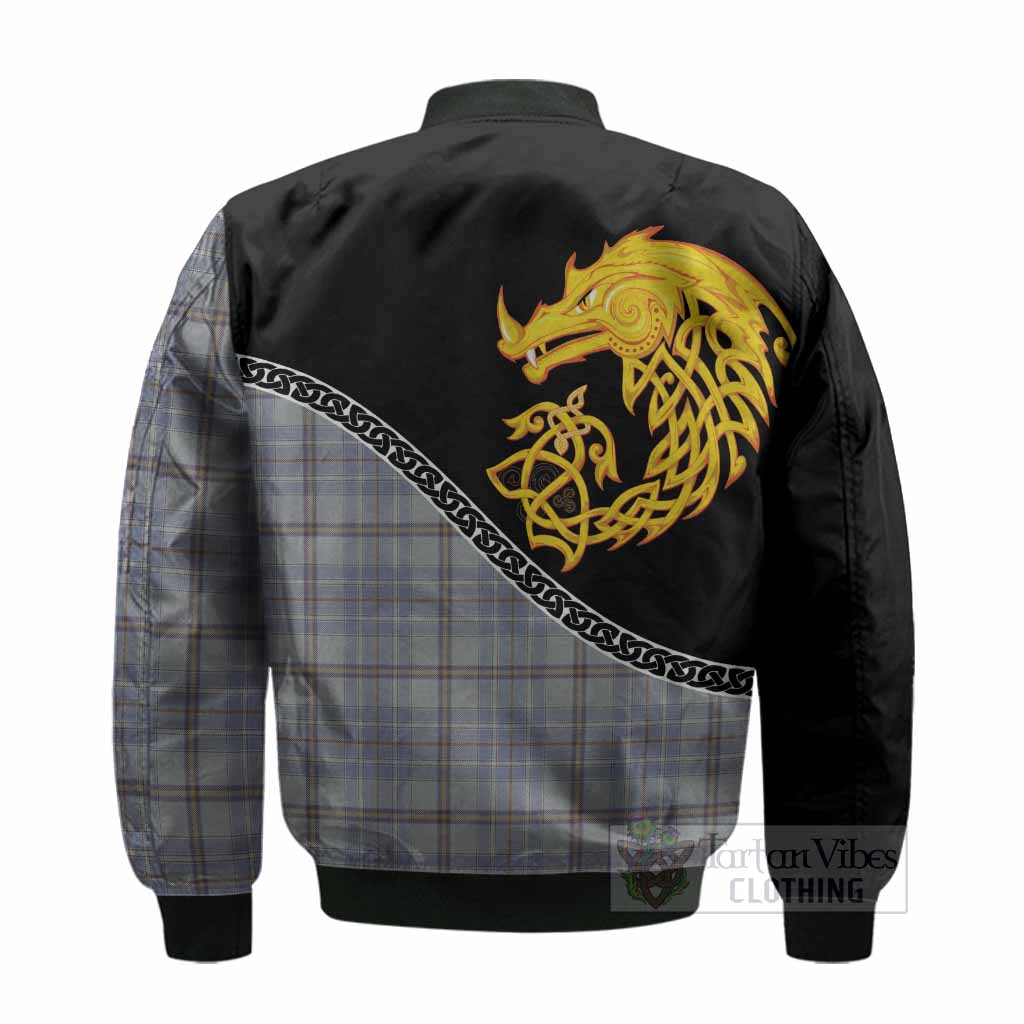Tweedie Tartan Crest Bomber Jacket Legendary Dragon Knot Half Style