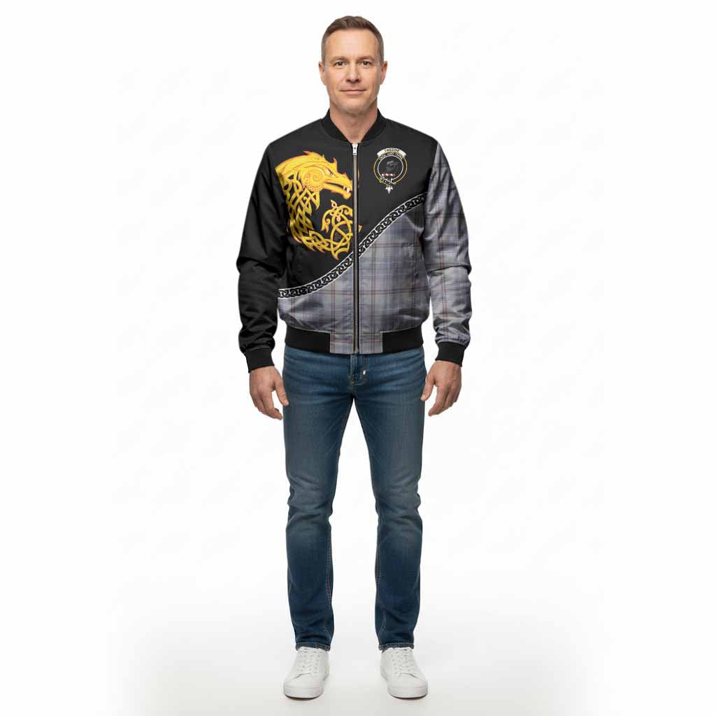 Tweedie Tartan Crest Bomber Jacket Legendary Dragon Knot Half Style